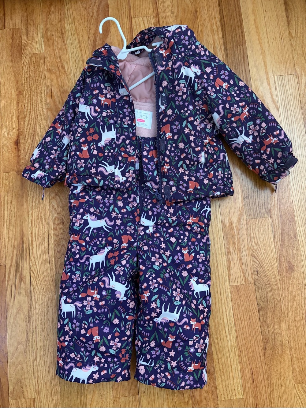 The Children's Place Navy Unicorn & Floral Snow Suit